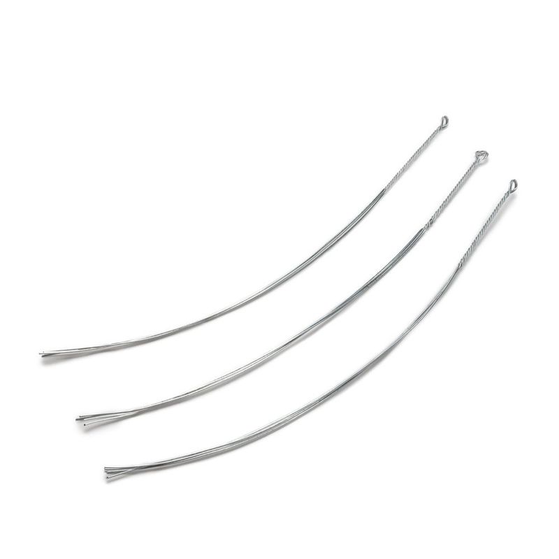 Kit de Colgadores Cortos para Maceta con Gancho Superior de 3 Piezas Color Plateado