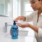 Jabón Líquido Stitch 3D de 400 mL con Dispensador para Manos Azul