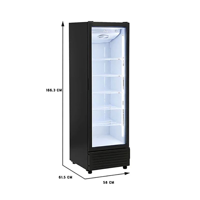 Vitrina Refrigerada de 12.2 Pies³ Color Negro