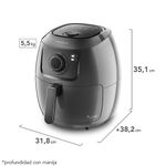 Freidora de Aire con 8 Programas de 5 L Color Negro