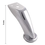 Pata para Mueble Handy Modelo 3375 Acabado Cromado Altura de 90 Mm