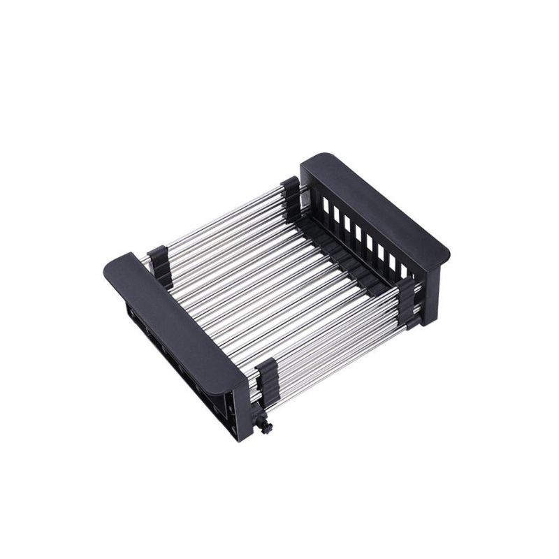 Escurridor Expandible para Fregadero de Acero Inoxidable Negro
