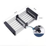 Escurridor Expandible para Fregadero de Acero Inoxidable Negro