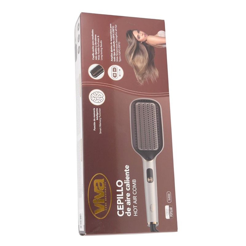 Cepillo Eléctrico de Aire Caliente Cuadrado para Cabello