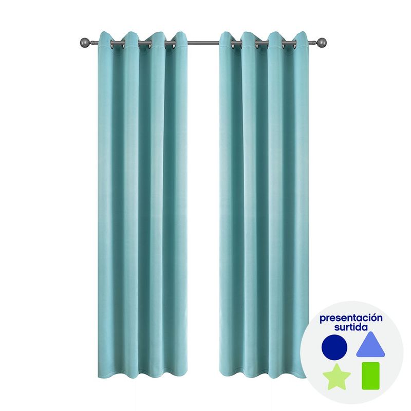 Cortina Blackout de 132 x 229 Cm en Colores Surtidos