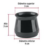 Protectores para Patas de Silla Color Negro en Set de 24