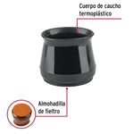 Protectores para Patas de Silla Color Negro en Set de 24