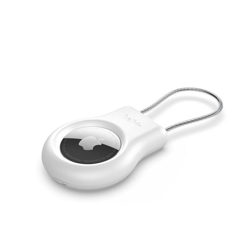 Protector Belkin para Apple AirTag con Cable Metálico Blanco