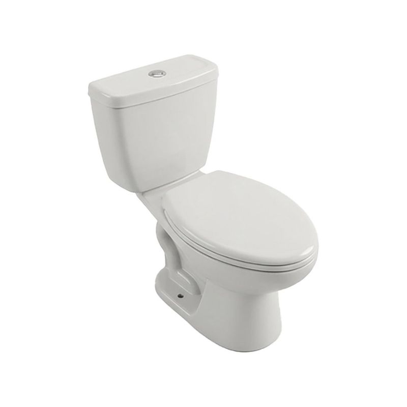 Inodoro Elongado Ecoline con Botón Superior Blanco
