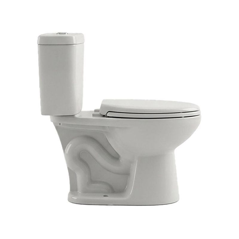 Inodoro Elongado Ecoline con Botón Superior Blanco