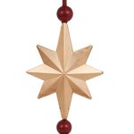 Candelero Navideño de Metal 54.5 cm Diseño con Estrella Rojo y Dorado