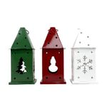 Farol Decorativo Navideño de Metal con Figuras 29.5 cm - Presentación Surtida