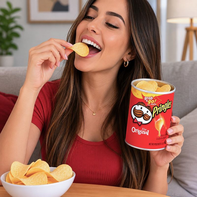 Papas Pringles Sabor Original Mini Lata 40 g