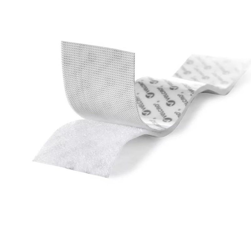 Velcro Industrial Rectangular de 4x2 plg, Paquete con 2 Unidades Color Blanco