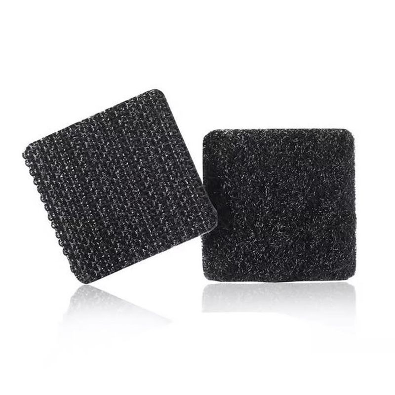 Velcro Multiuso Tipo Cuadrado 5/8 plg, Paquete con 12 Unidades Color Negro
