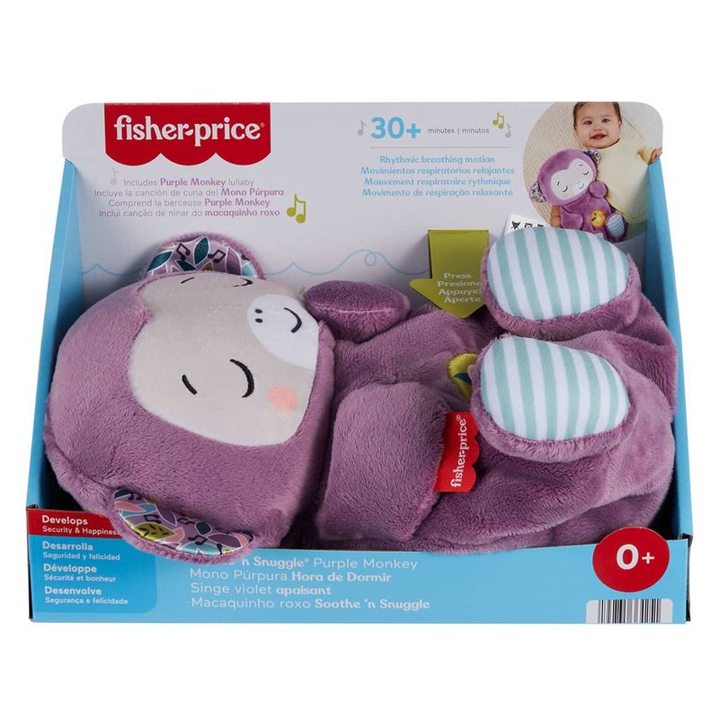Peluche de Mono Interactivo Soothe 'n Snuggle Color Morado