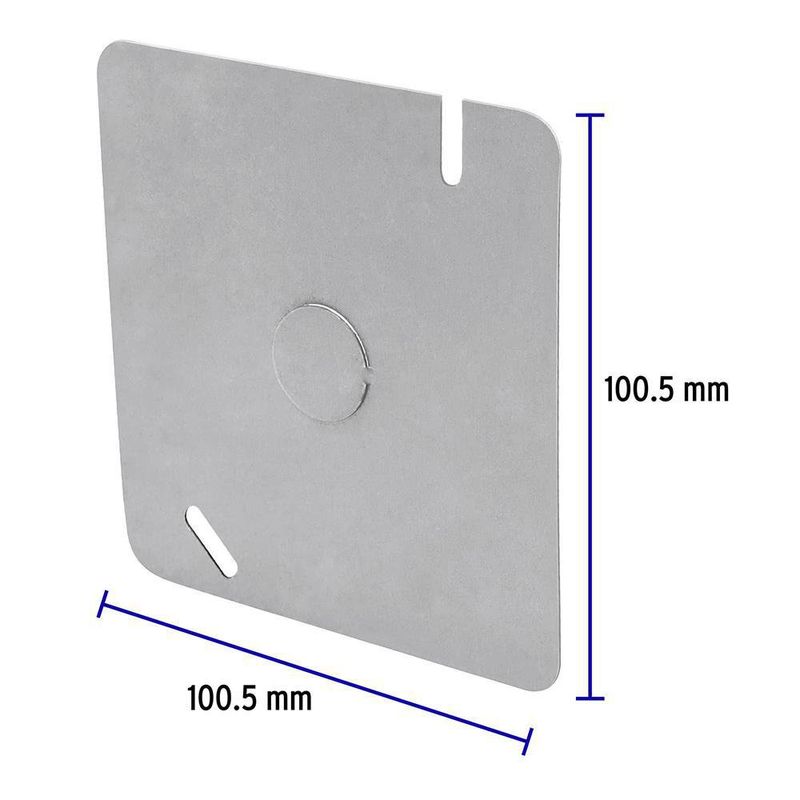 Tapa Cuadrada para Caja Eléctrica de 4x4 plg Acabado Galvanizado