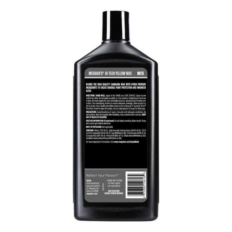 Cera para Auto Líquida Mirror Glaze Hi-Tech Amarilla de 16 oz