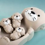 Set de Juguetes de Baño Amigos Flotantes Diseño Nutria Color Beige