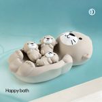 Set de Juguetes de Baño Hermanos Flotantes Diseño Nutrias Color Gris
