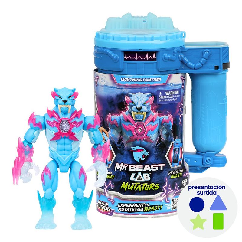 Figura de Acción MrBeast Lab Mutators S2 con Cámara de Mutación - Colores Surtidos
