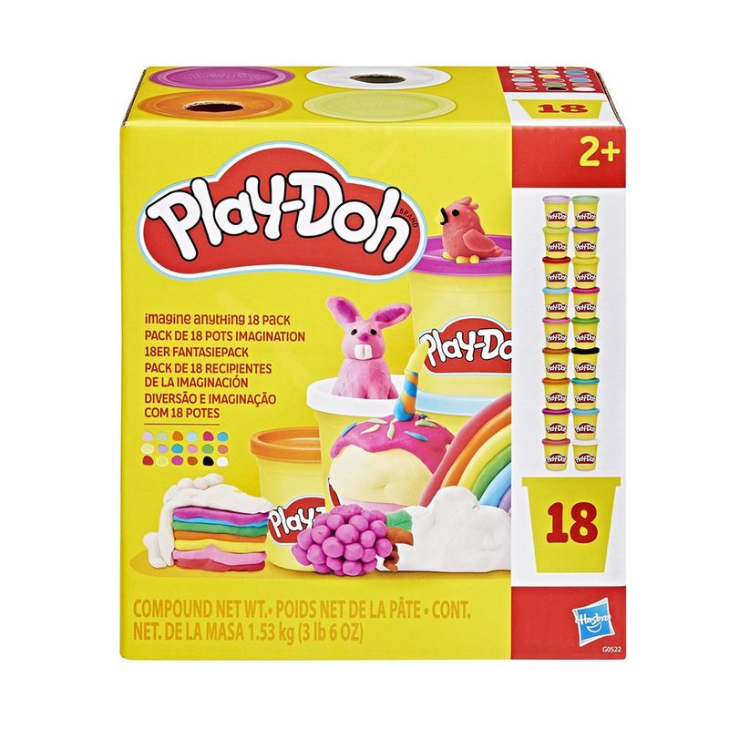 Set Play-Doh Imagina y Crea con 18 Plastilinas de Colores Surtidos
