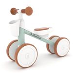 Triciclo de Equilibrio con 4 Ruedas Estables y Asiento Acolchado Color Café