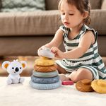 Bloques Apilables Sensoriales para Bebé Diseño Koala Multicolor 7 Piezas