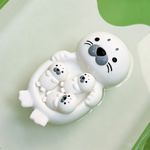 Set de Juguetes de Baño Flotantes para Bebé Diseño Animales Marinos Color Blanco 4 Piezas