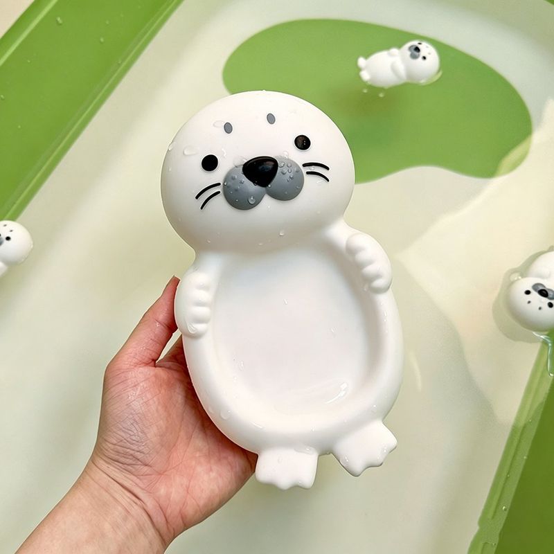 Set de Juguetes de Baño Flotantes para Bebé Diseño Animales Marinos Color Blanco 4 Piezas