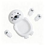 Set de Juguetes de Baño Flotantes para Bebé Diseño Animales Marinos Color Blanco 4 Piezas