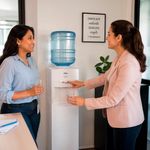 Dispensador de Agua de Piso Frío y Caliente con Compartimiento Color Blanco