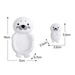 Set de Juguetes de Baño para Bebé Diseño Familia de Focas Color Blanco 4 Piezas