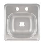 Lavatrastos Empotrable Mark M-10 de 1 Fosa Acero Inoxidable 38 x 38 x 14 cm