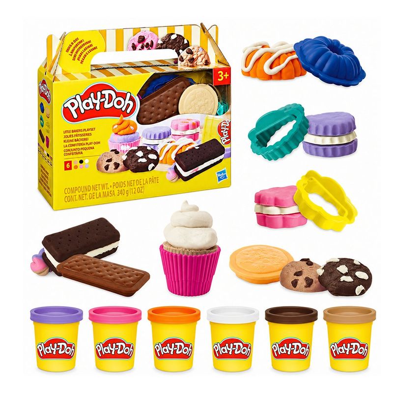 Set Play-Doh Food Shapes con Accesorios y 6 Botes de Plastilina de 340 Gr - Presentación Surtidos