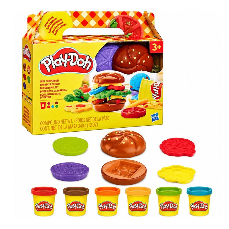 Set Play-Doh Food Shapes con Accesorios y 6 Botes de Plastilina de 340 Gr - Presentación Surtidos