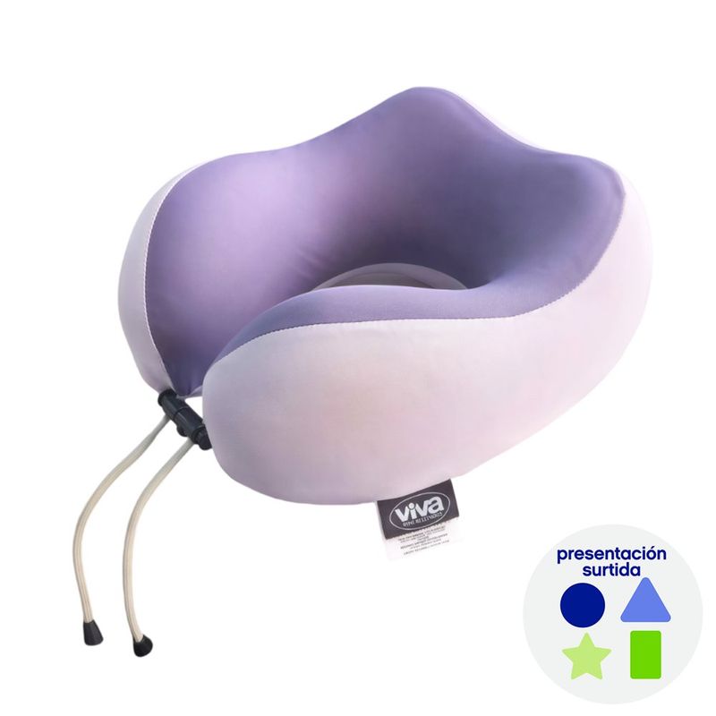 Cojín de Cuello Memory Foam para Viaje Colores Surtidos