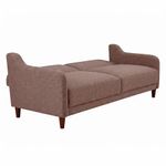 Sofá Cama Convertible con Estructura de Madera 207 x 89 x 82 cm Color Café