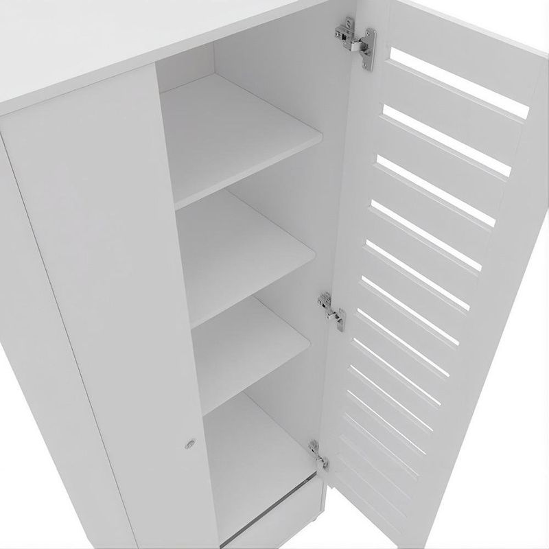 Mueble para Lavandería Multiusos de 2 Puertas y 1 Gaveta Color Blanco