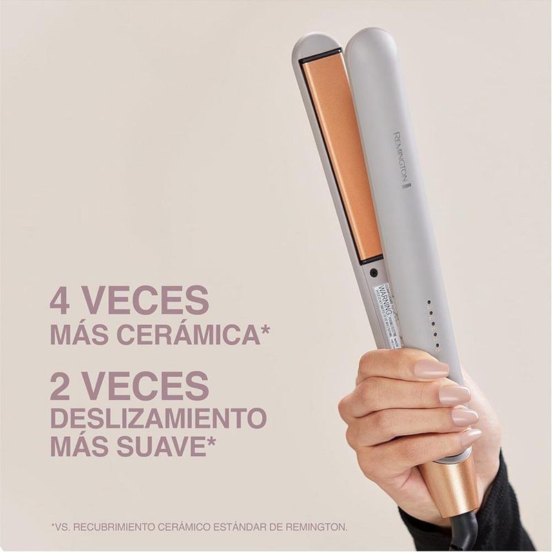 Plancha Alisadora de Cabello Collagen & Biotin Therapy con Cerámica Avanzada Color Rosa