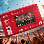 Televisor Smart de 58" UHD 4K Direct LED con Google TV Bluetooth y WiFi