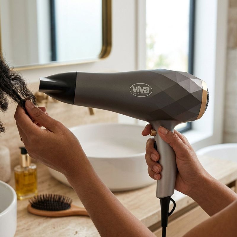 Secadora de Cabello 1100-1600 W con 2 Velocidades y Gancho para Colgar Negra