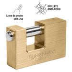 Candado Antipalanca Puntos Latón 75 mm