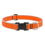 Collar Ajustable para Perro de Nylon Reflectante Diseño Diamante de 16 a 28 Plg x 1 Plg Naranja