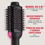 Cepillo Secador de Cabello One-Step 2.4 Plg con Tecnología Iónica y Accesorios Negro