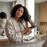 Secadora de Cabello 700 W con Difusor y 2 Velocidades para Rizos Negra