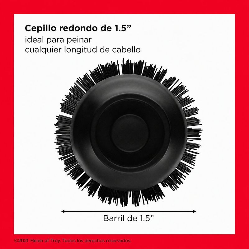 Cepillo Secador de Cabello Root Booster 38 mm con Tecnología Iónica Negro y Rosado