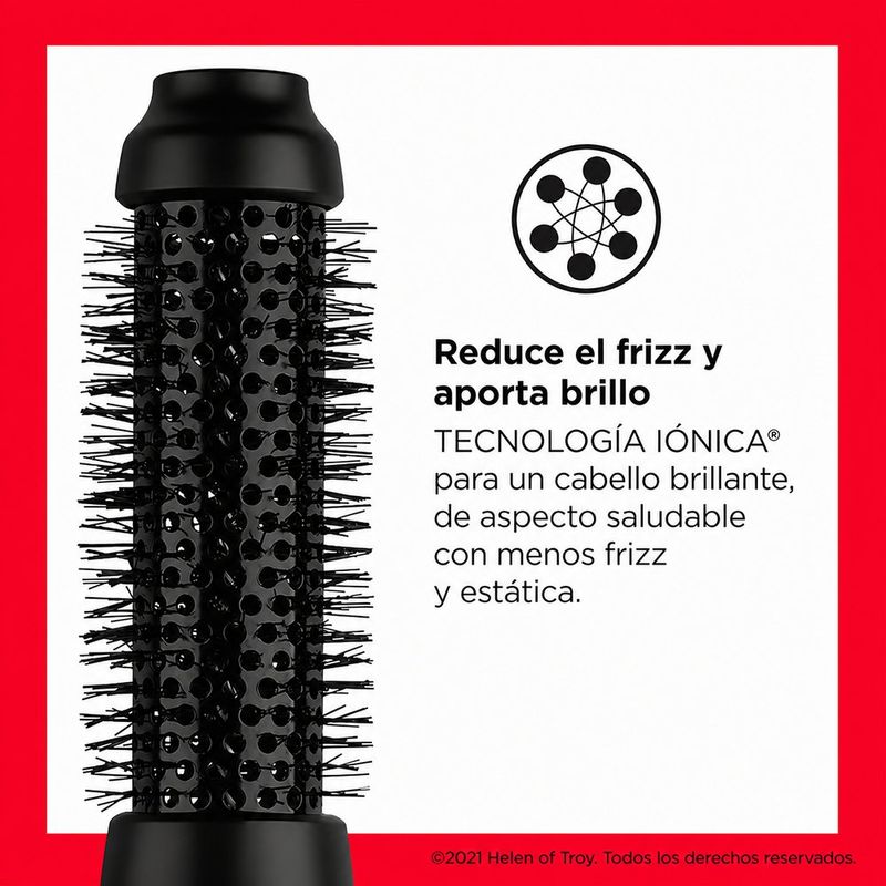 Cepillo Secador de Cabello Root Booster 38 mm con Tecnología Iónica Negro y Rosado