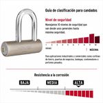 Candado de Acero Gancho Largo para Seguridad de 109 mm