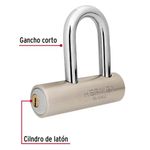 Candado de Acero Gancho Largo para Seguridad de 109 mm